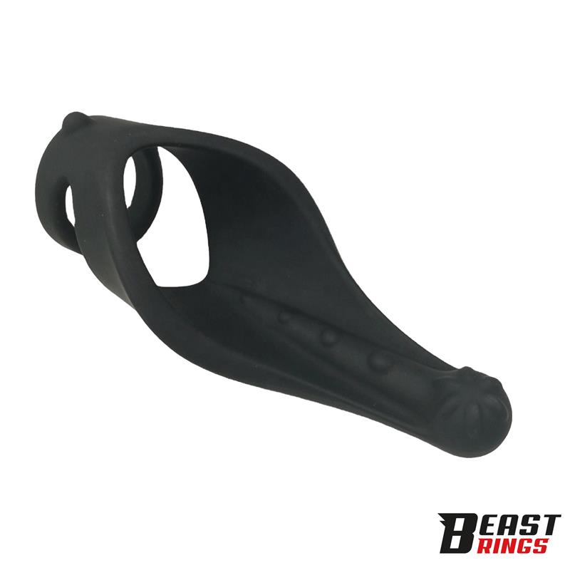 Double Penis Ring Solid Silicone 37/45 mm — zdjęcie 6