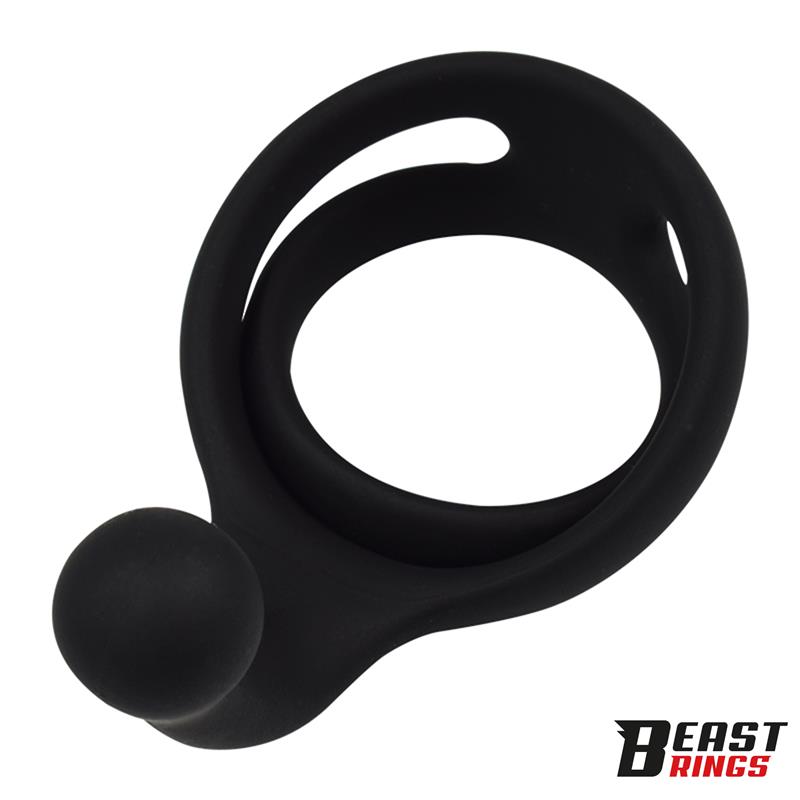 Double Penis Ring Solid Silicone 50/40 mm — zdjęcie 6