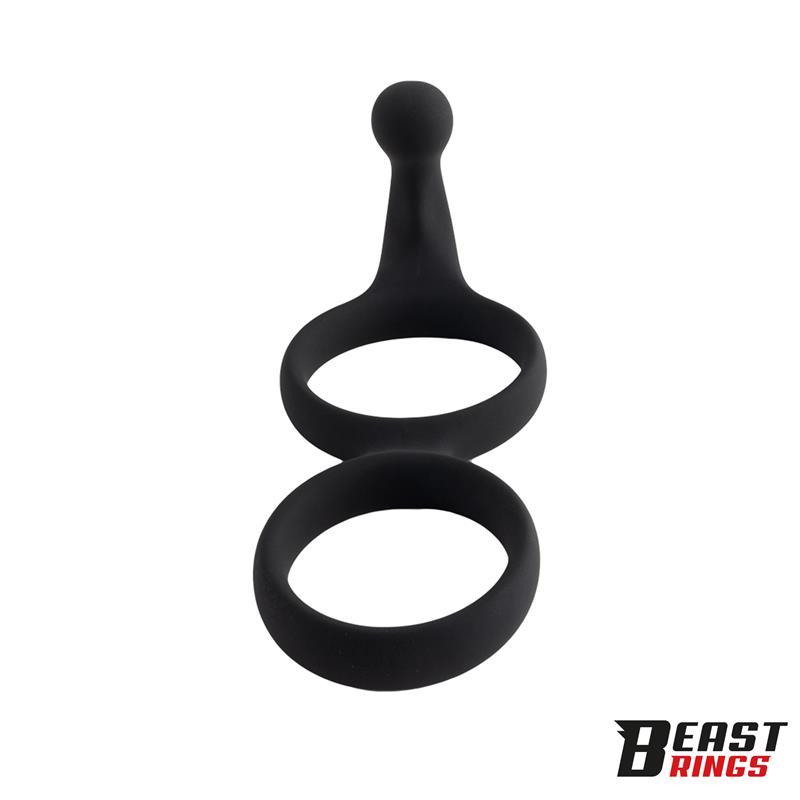 Double Penis Ring Solid Silicone 50/40 mm — zdjęcie 6