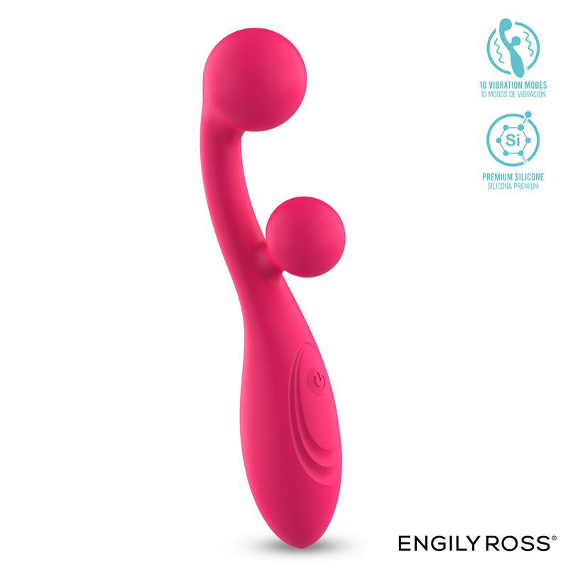 Rollie Double Ball Vibrator USB Silicone Pink Cl50 — zdjęcie 6