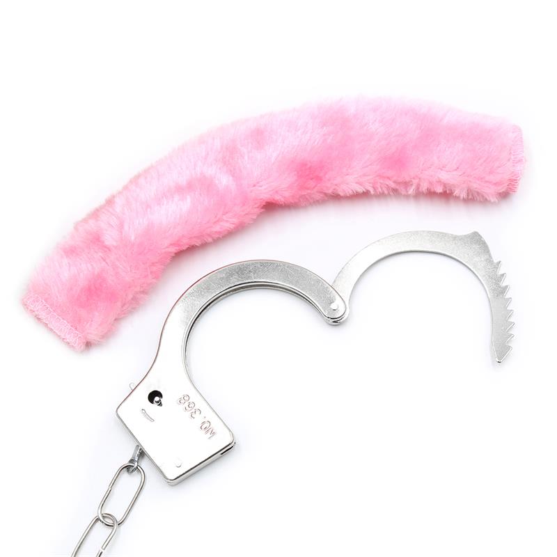 Furry Metal Handcuffs Pink — zdjęcie 6