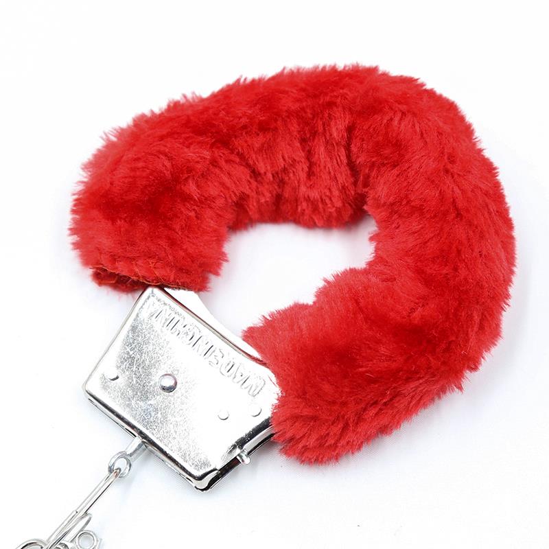 Furry Metal Handcuffs Red — zdjęcie 6