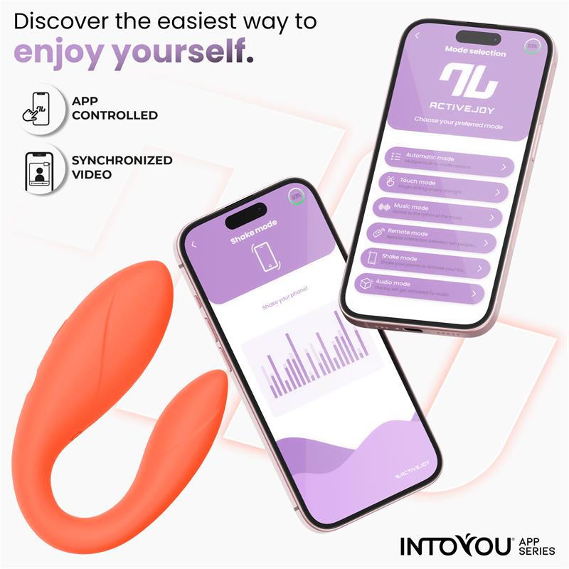 Couple Toy with App Flexible Silicone Salmon — zdjęcie 6