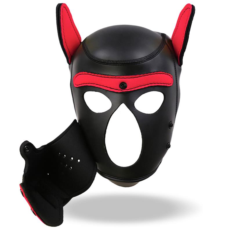 Hound Dog Hound with Removable Muzzle Neoprene Black/Red One Size — zdjęcie 6