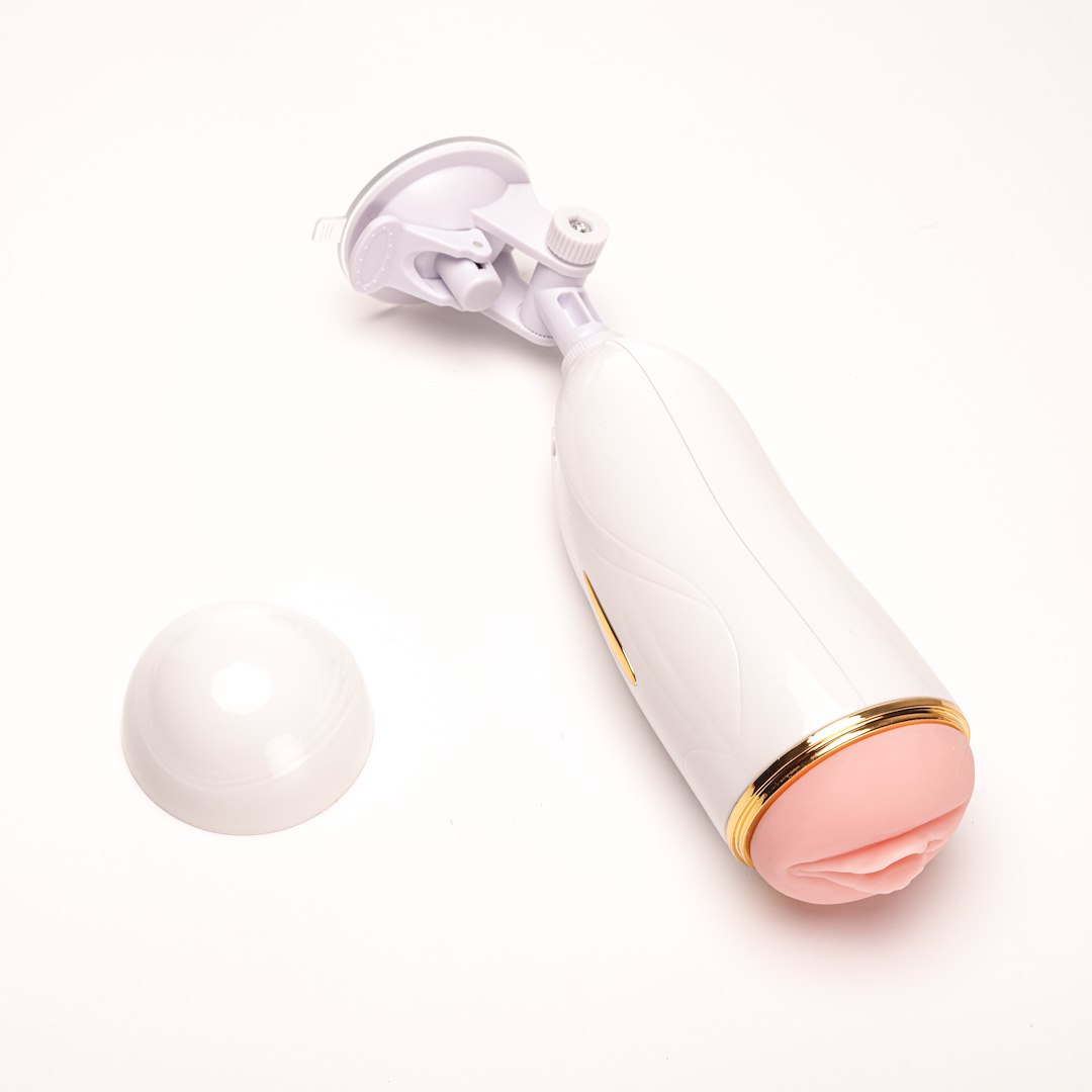 Masturbator Z Wibracją Wagina  Cyberskóra Ładowany Usb Biały — zdjęcie 7