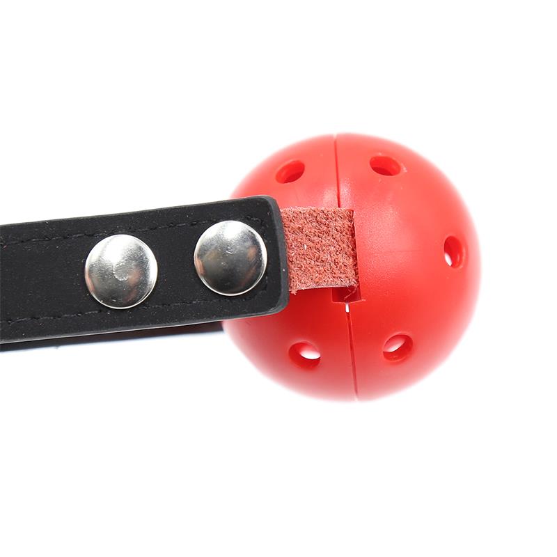 Ball Gag Breathable Black/Red — zdjęcie 7