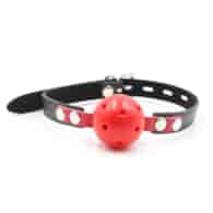 Ball Gag Breathable Black/Red