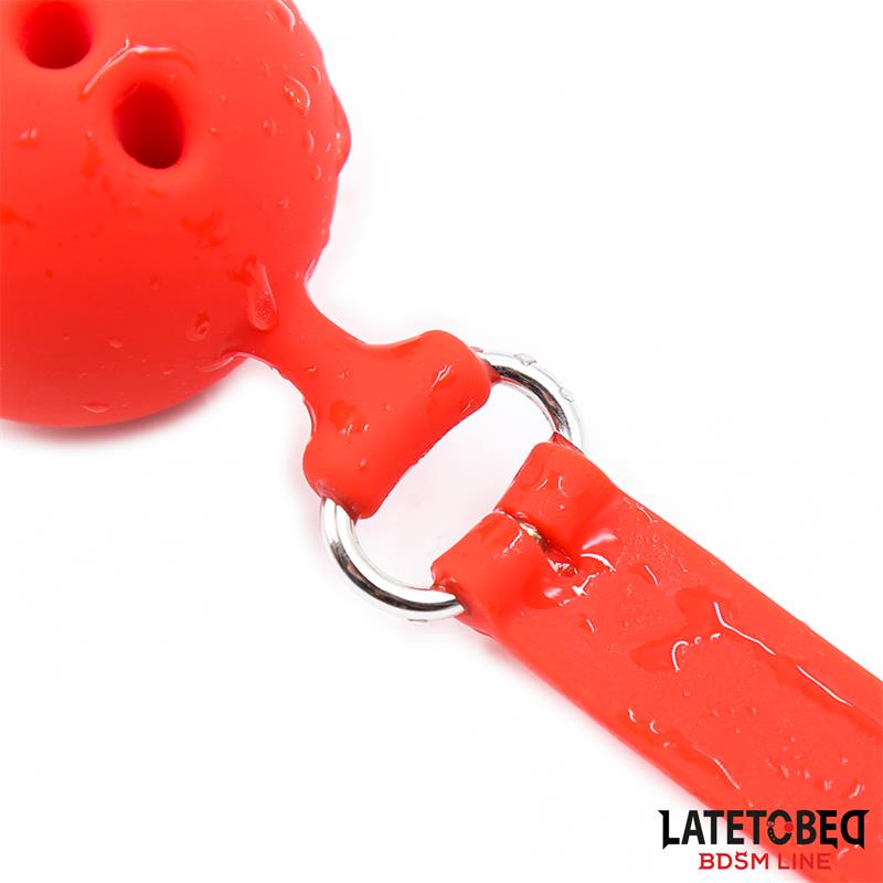 Breathable Silicone Ball Gag S - 4 cm — zdjęcie 7