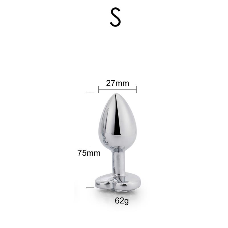 Heart Shaped Butt Plug White Size S — zdjęcie 7