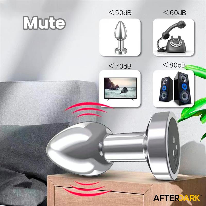 Dimpor Chrome Anal Plug with Vibration and Magnetic USB Size S — zdjęcie 9