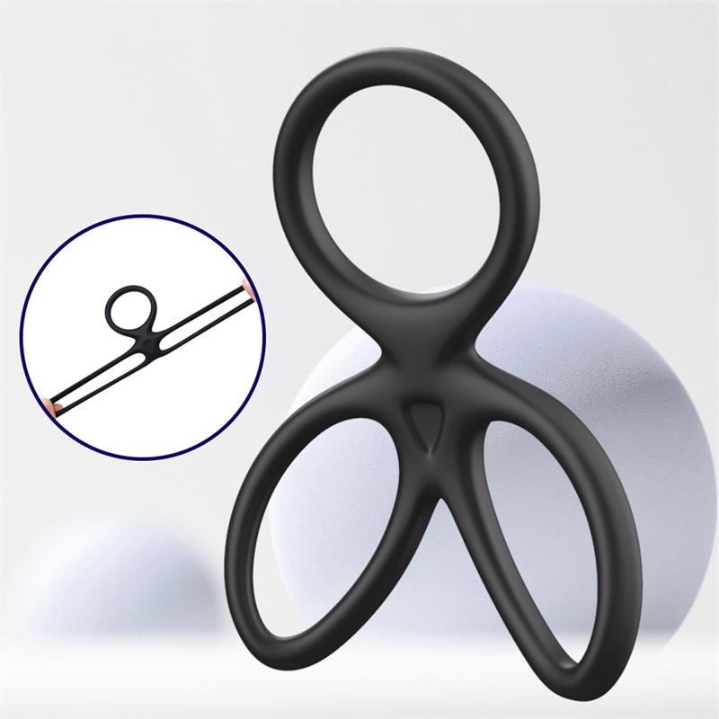 Triple Penis and Testicles Ring Liquid Silicone — zdjęcie 8
