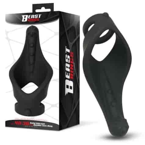 Double Penis Ring Solid Silicone 37/45 mm