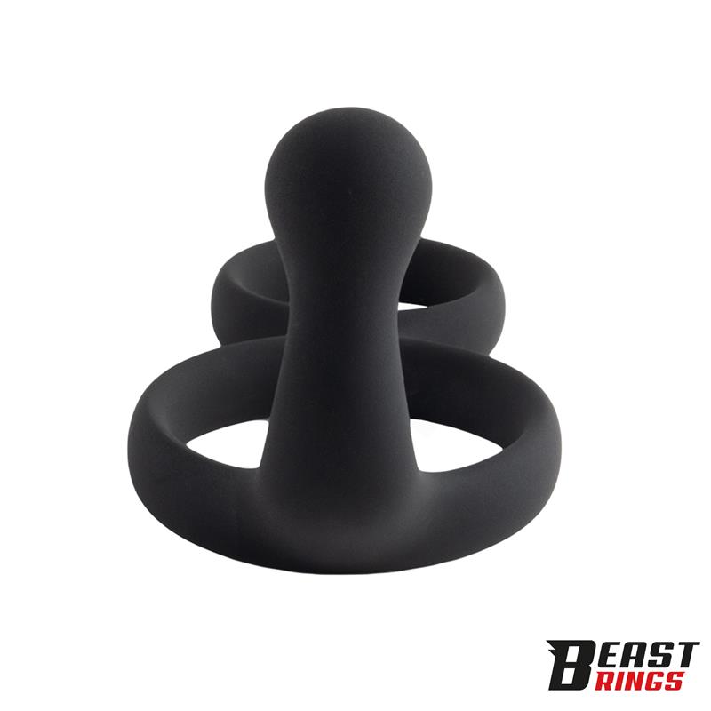 Double Penis Ring Solid Silicone 50/40 mm — zdjęcie 7