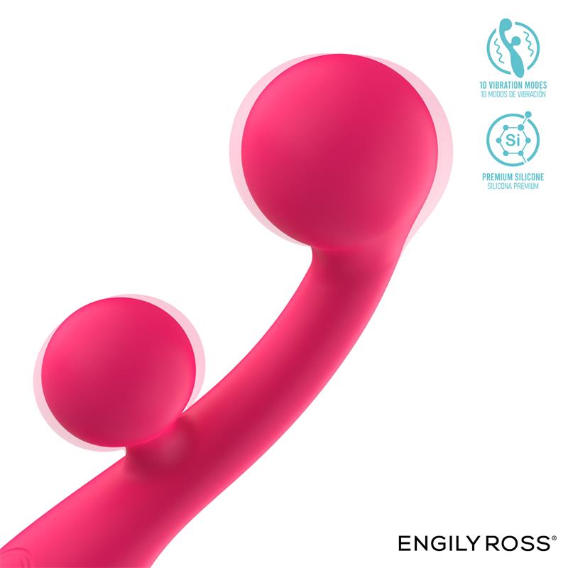 Rollie Double Ball Vibrator USB Silicone Pink Cl50 — zdjęcie 7