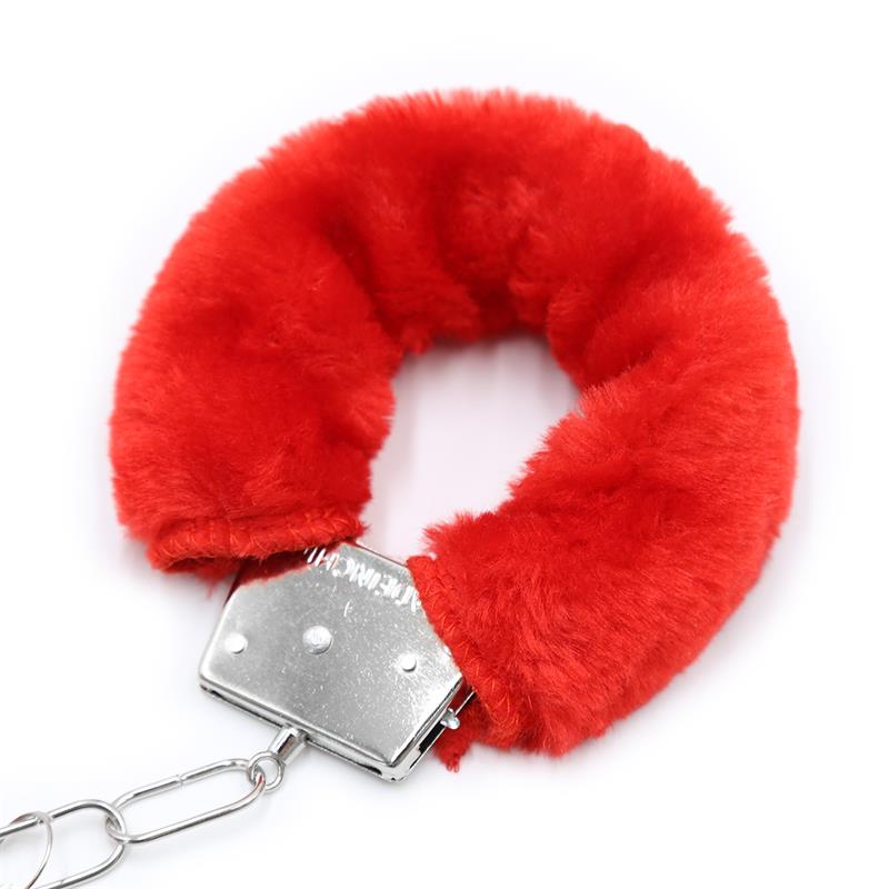 Furry Metal Handcuffs Red — zdjęcie 7