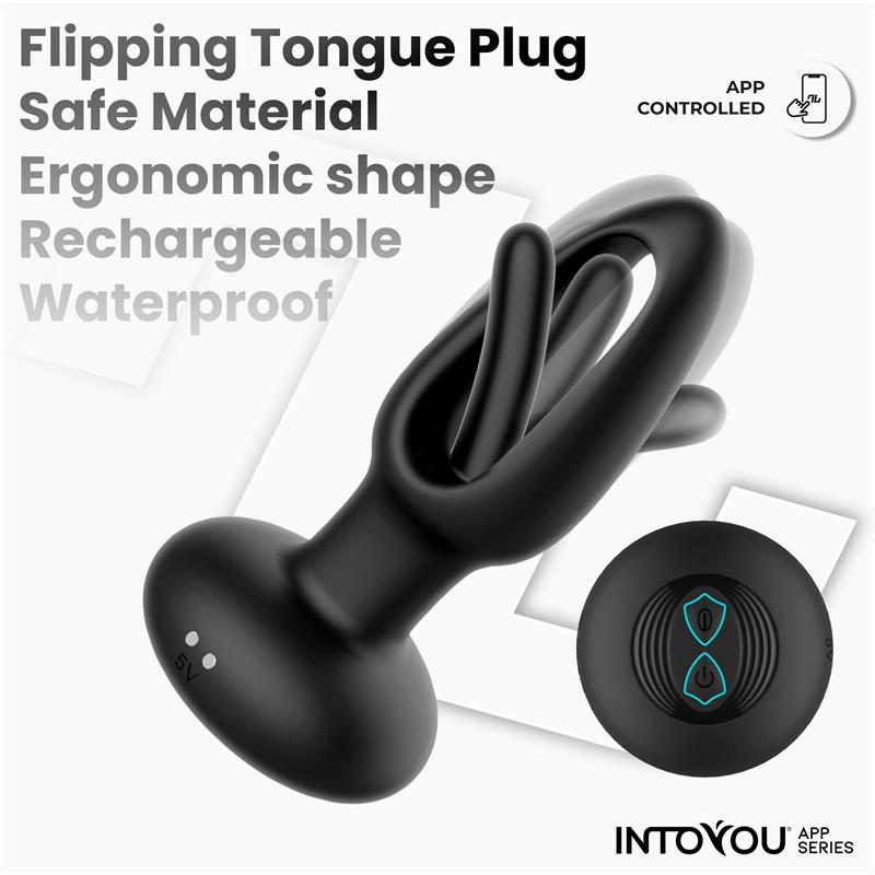 Zack Flipping Tongue Anal Plug w/App Clave 38 — zdjęcie 7