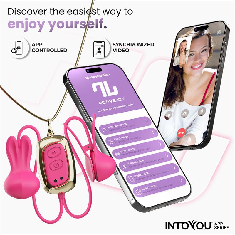 Tickly Nipple Clamps ith Vibration, Remote and Necklace with App — zdjęcie 7
