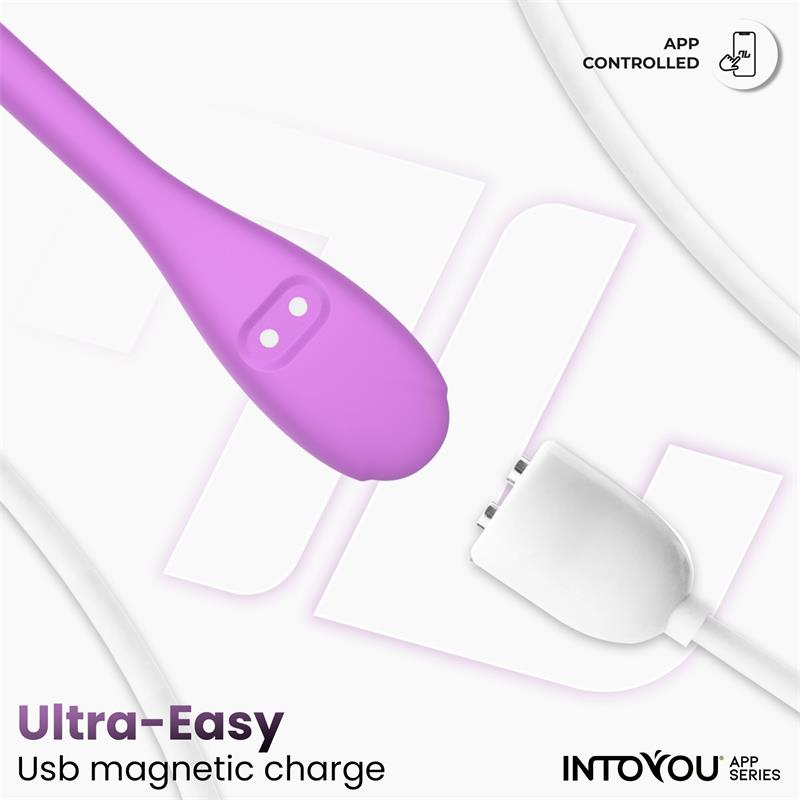 Logan Vibrating Egg with App Unibody Silicone Purple — zdjęcie 7