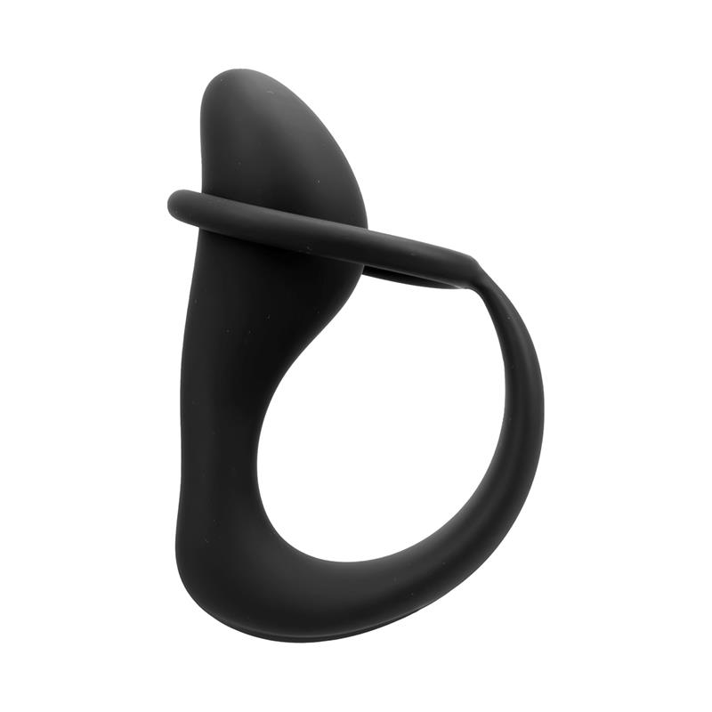 Randal Butt Plug with Penis Ring Silicone Black — zdjęcie 7