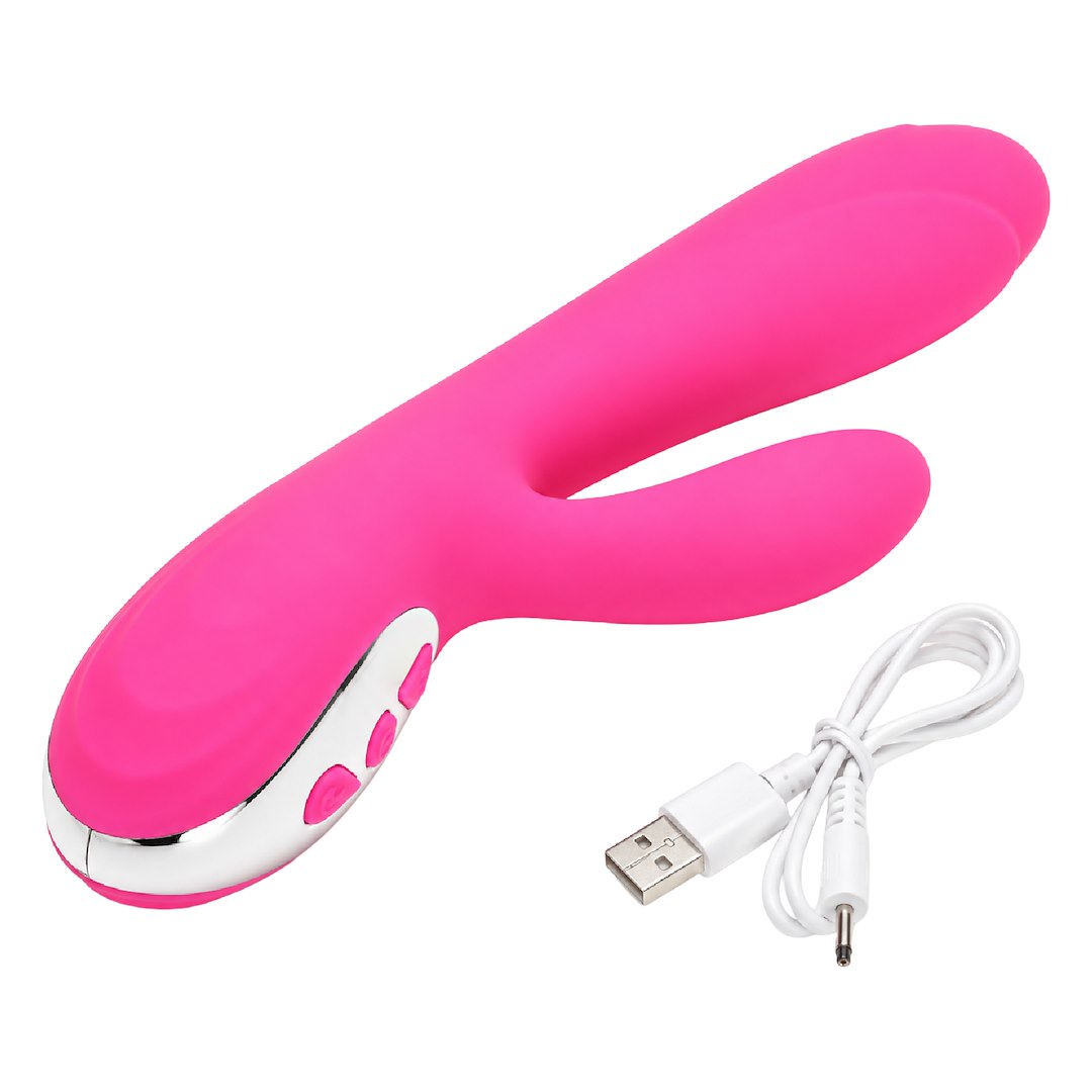 Wibrator Silikonowy Typ Króliczek Ładowany Usb Różowy — zdjęcie 10