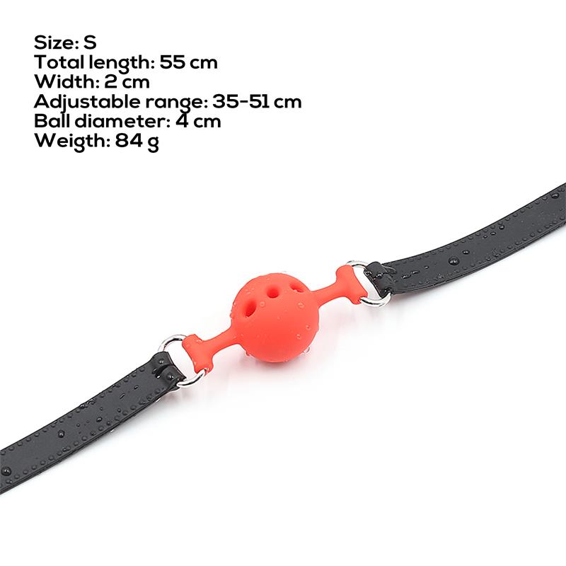 Silicone Breathable Ball Gag S - 4 cm — zdjęcie 8