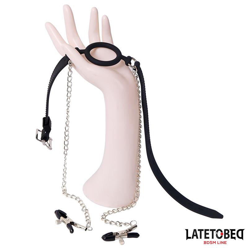 Open Mouth Gag with Nipple Clamps — zdjęcie 8