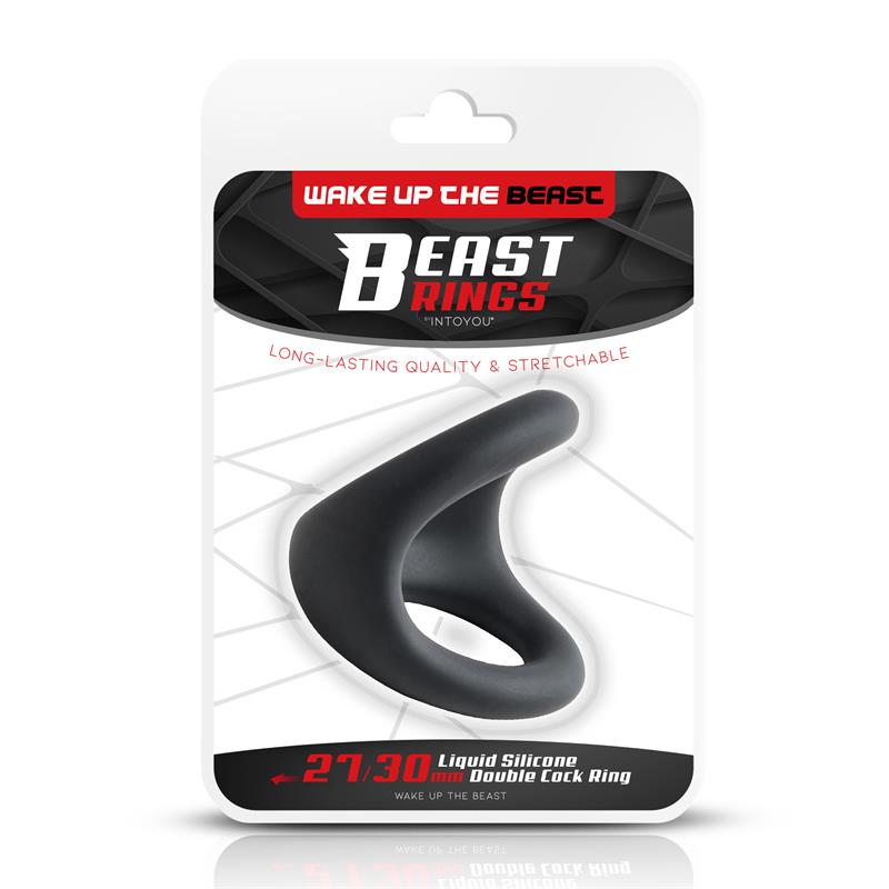 Double Penis Ring Liquid Silicone 27/30 mm — zdjęcie 8