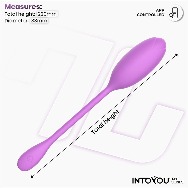 Logan Vibrating Egg with App Unibody Silicone Purple — zdjęcie 8