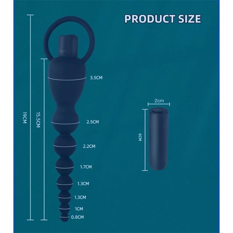 Marbe Anal Chain with Vibration USB Silicone — zdjęcie 8