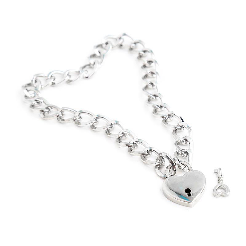 LATETOBED BDSM LINE - Collar with Lock Metal Size M 44 cm