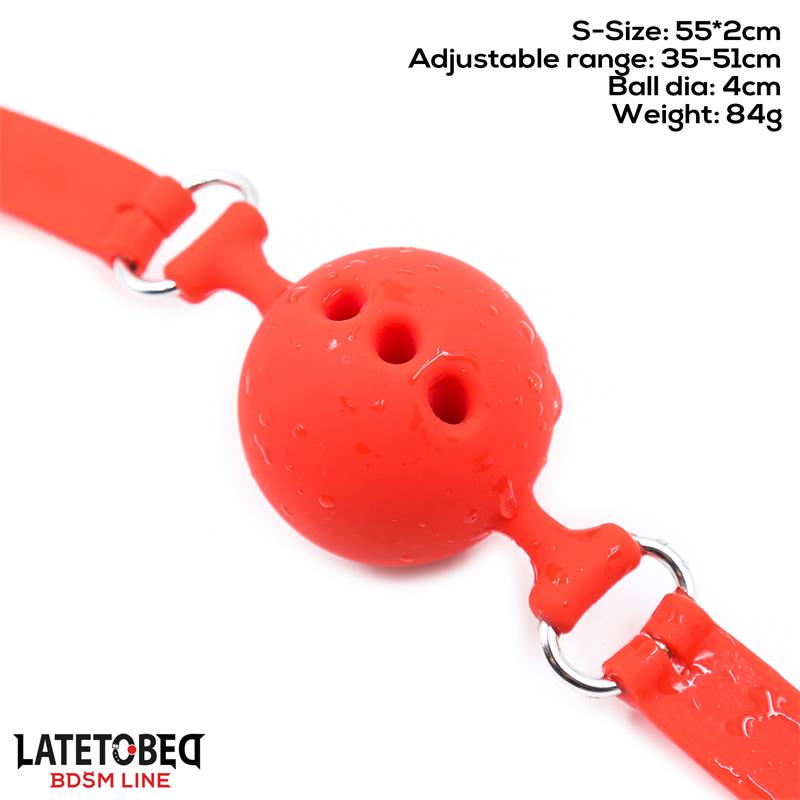 Breathable Silicone Ball Gag S - 4 cm — zdjęcie 9