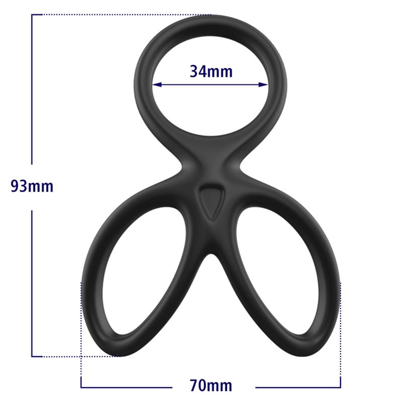 Triple Penis and Testicles Ring Liquid Silicone — zdjęcie 10
