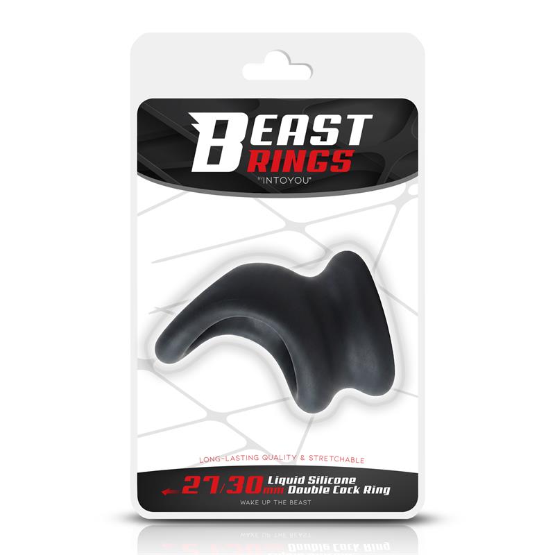 Double Penis Ring Liquid Silicone 27/30 mm — zdjęcie 9