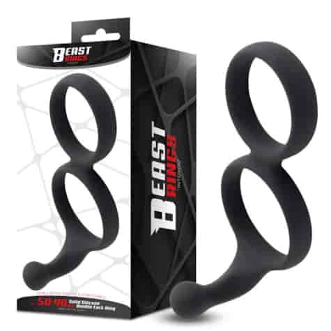Double Penis Ring Solid Silicone 50/40 mm