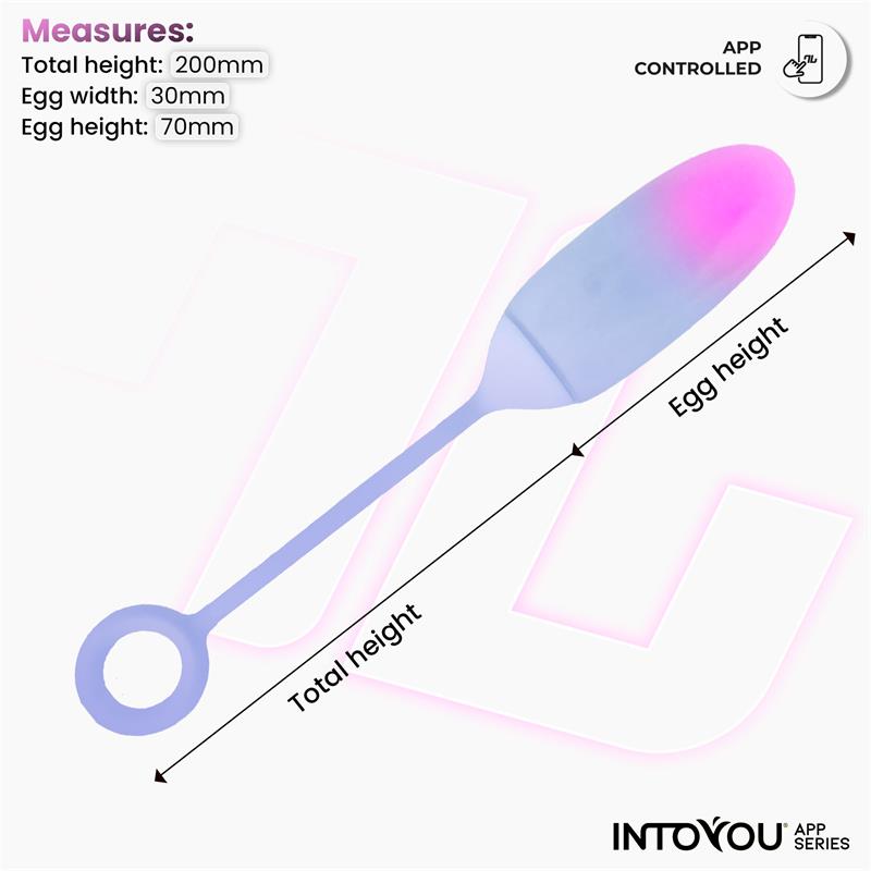 Vibrating Egg Double Layer Silicone with APP Pink/Blue — zdjęcie 9