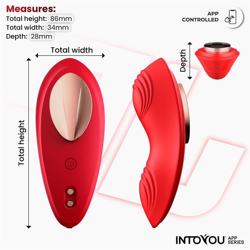 Panty Vibrator with App Silicone Red — zdjęcie 9