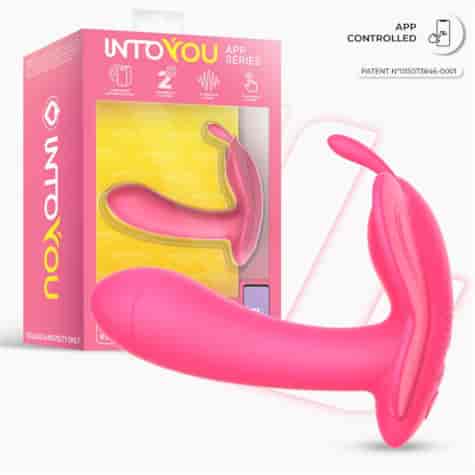 Wingy Butterfly Vibrator with App Peach Red