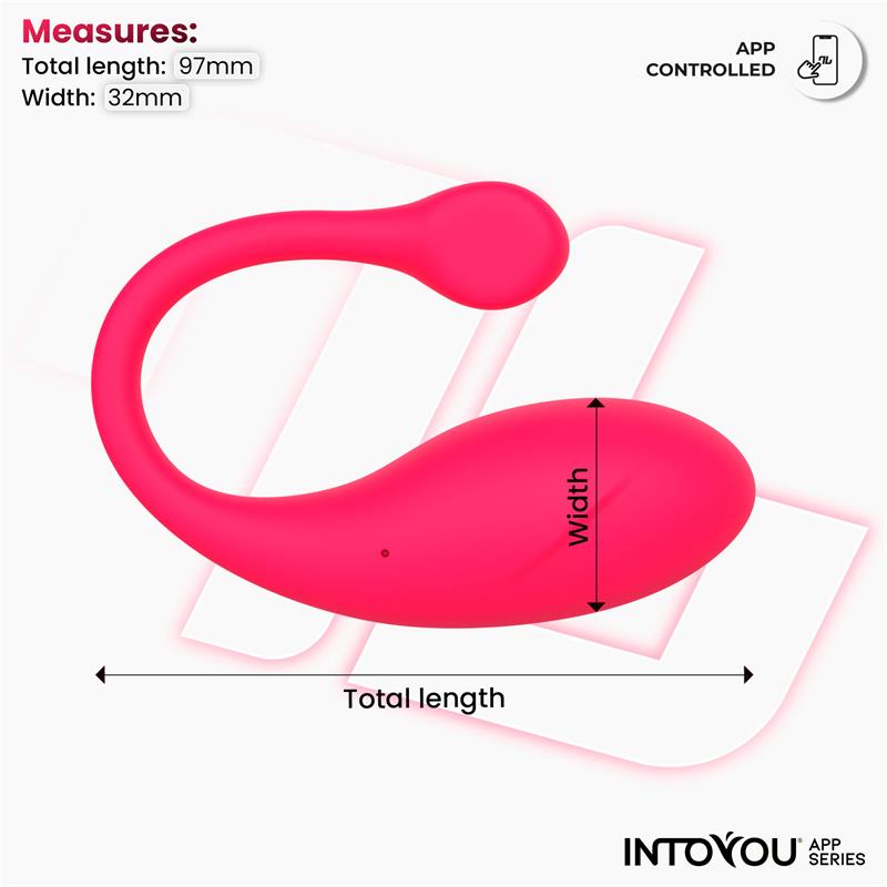 Bulby Vibrating Egg with App Dark Pink — zdjęcie 9