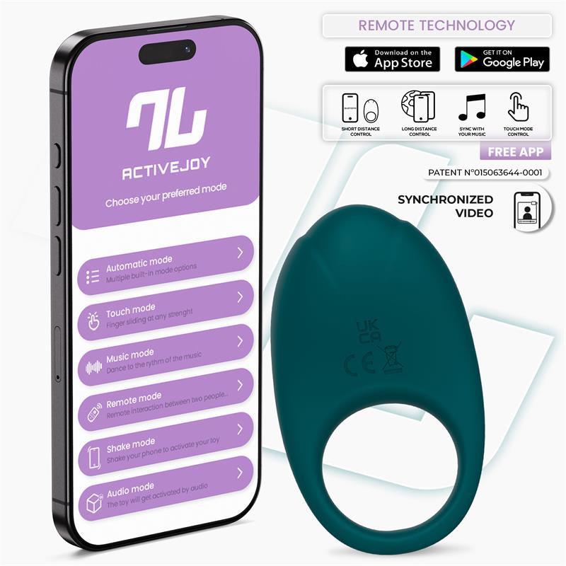 Ringo Vibrating Ring with App Unibody Green — zdjęcie 9