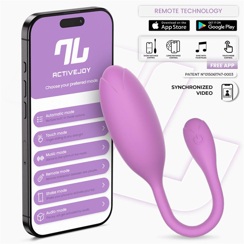 Logan Vibrating Egg with App Unibody Silicone Purple — zdjęcie 9
