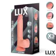 Max Triple Texture Dildo w/Balls 8,2  Skin Cl,12