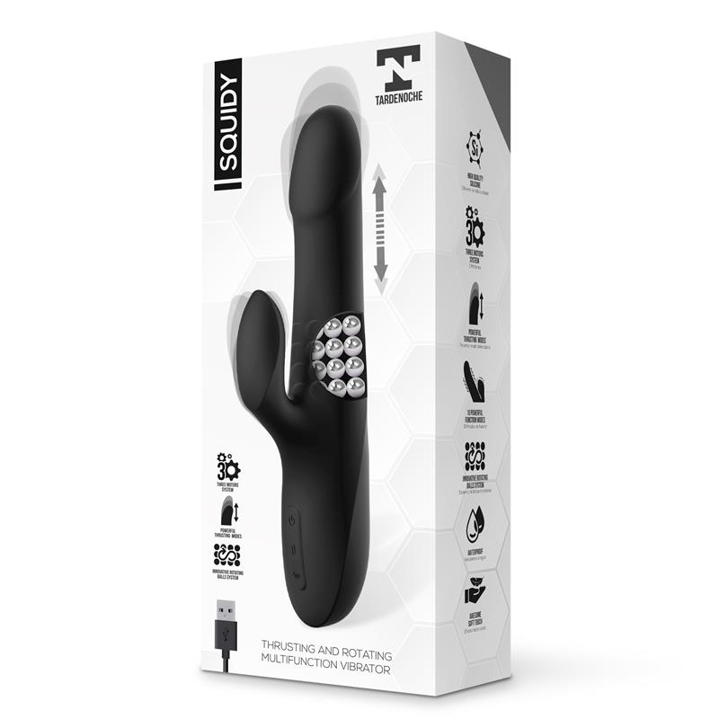 Squidy Vibe with Thrusting Movement and Rotating Beads USB Silicone — zdjęcie 9