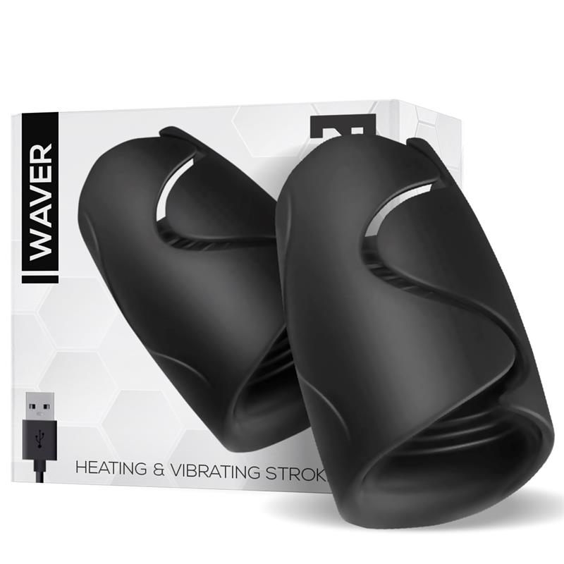 TARDENOCHE - Waver Male Masturbator Heat and Vibration Function Flexible USB Silicone