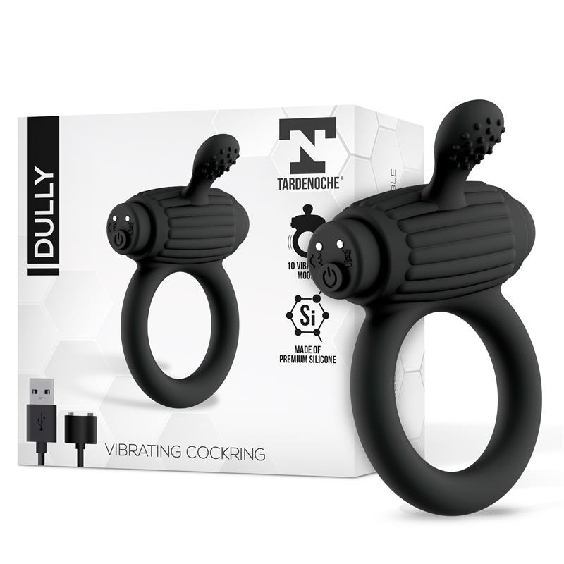 TARDENOCHE - Dully Vibrating Penis Ring Silicone Magnetic USB