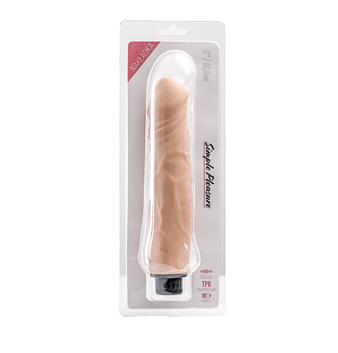 Simple Pleasure wibrator z regulacj¹ prêdkoci cyberskóra kolor cielisty 23,5 cm
