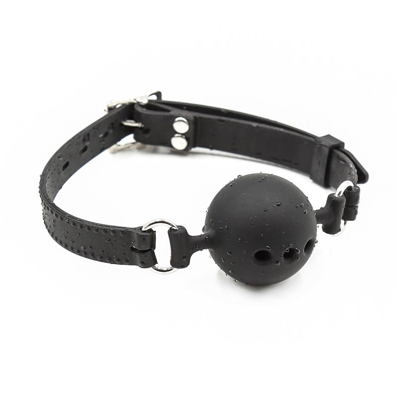 LATETOBED BDSM LINE - Silicone Breathable Ball Gag 5 cm Size L Black