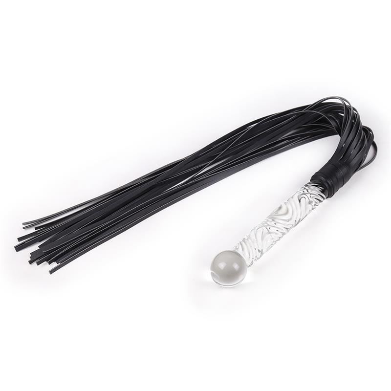 LATETOBED BDSM LINE - Glass Handle Flogger 70 cm