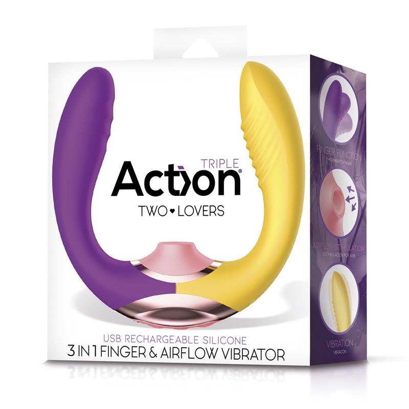 Two Lovers 3 in 1 Finger and Airflow Vibrator — zdjęcie 10