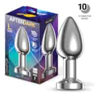 Dimpor Chrome Anal Plug with Vibration and Magnetic USB Size L