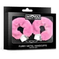 Furry Metal Handcuffs Pink